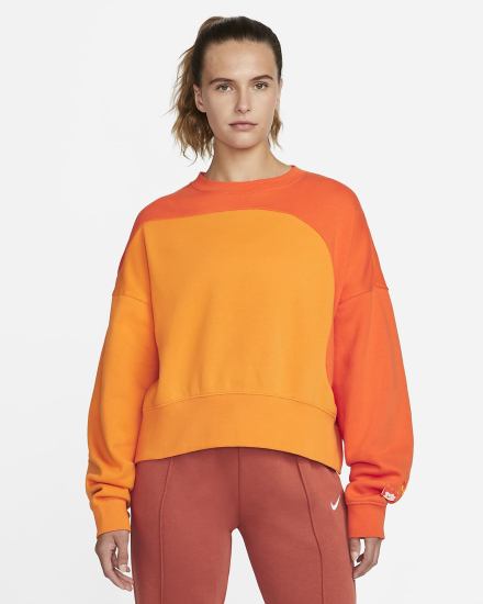 Nike Sportswear Color Clash Fleece Ženske Dukserice Narančaste | HR-47238WLEF