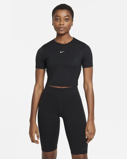 Nike Sportswear Essential Crop Top Ženske Majice Crne Bijele | HR-70495ABXV