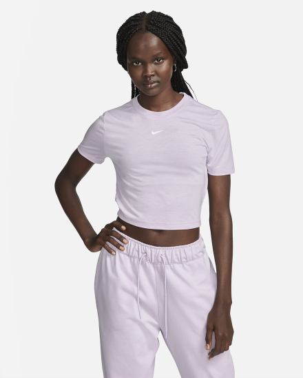 Nike Sportswear Essential Crop Top Ženske Majice Ljubičaste | HR-97423AJDV