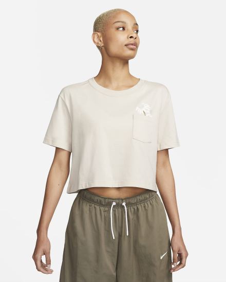 Nike Sportswear Essential Cropped Ženske Majice Svijetlo Smeđe | HR-05138LESR