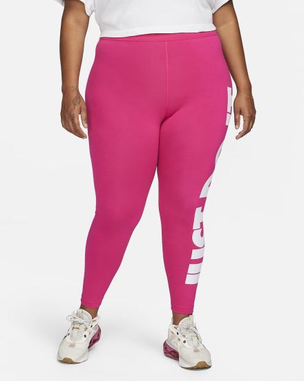 Nike Sportswear Essential High-Waisted Graficke (Plus Size) Ženske Tajice Bijele | HR-02973JXDA