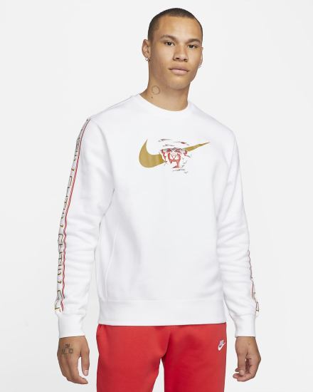 Nike Sportswear Fleece Crew Muške Dukserice Bijele | HR-64075HQIK