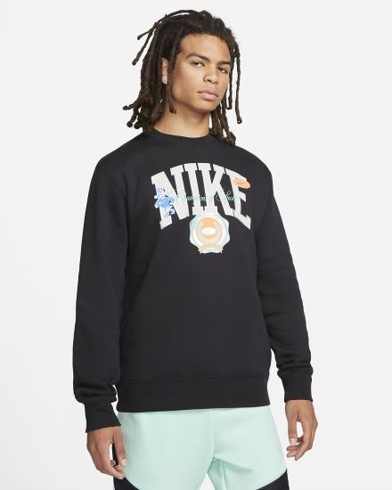 Nike Sportswear Fleece Crew Muške Dukserice Crne | HR-92751GCEP