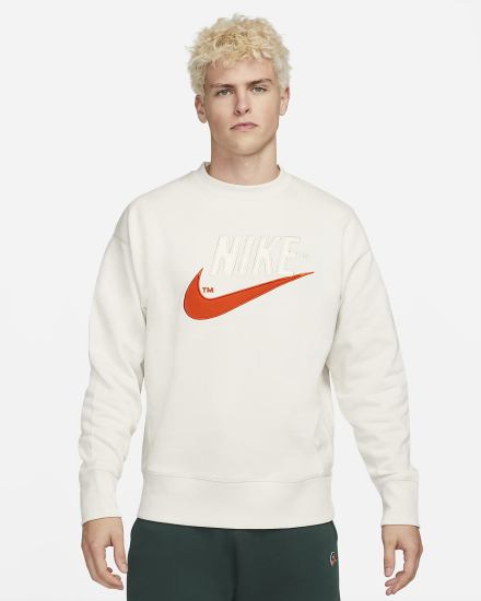 Nike Sportswear French Terry Crew Muške Dukserice Bijele | HR-10325FEQT