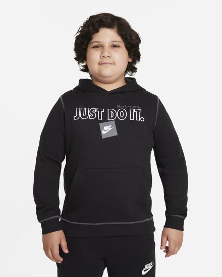 Nike Sportswear JDI Kids Za Dječake Majica S Kapuljačom Crne Sive | HR-43017DKRG