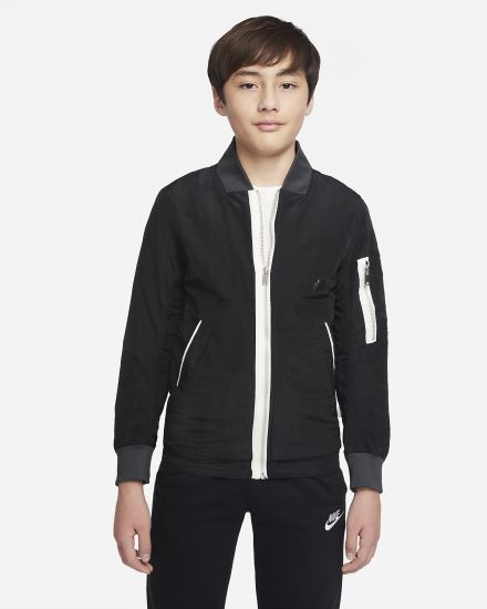 Nike Sportswear Kids Bomber Za Dječake Jakne Crne Tamno Sive | HR-83157IBNP