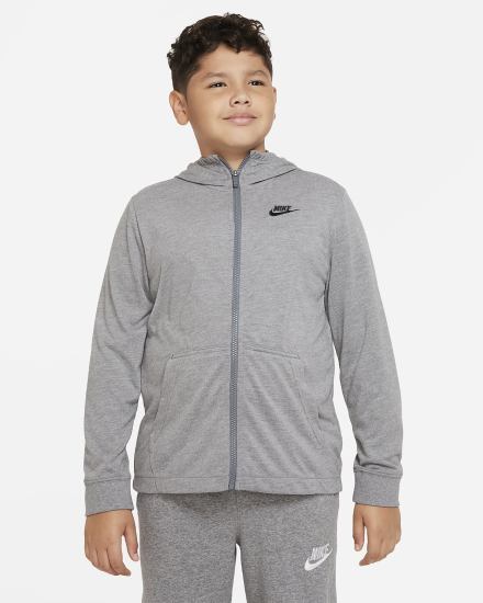 Nike Sportswear Kids Full-Zip (Extended Size) Za Dječake Majica S Kapuljačom Tamno Sive Crne | HR-21835VYPG