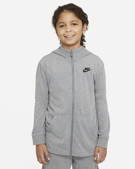 Nike Sportswear Kids Full-Zip (Extended Size) Za Dječake Majica S Kapuljačom Tamno Sive Crne | HR-90723MGBT