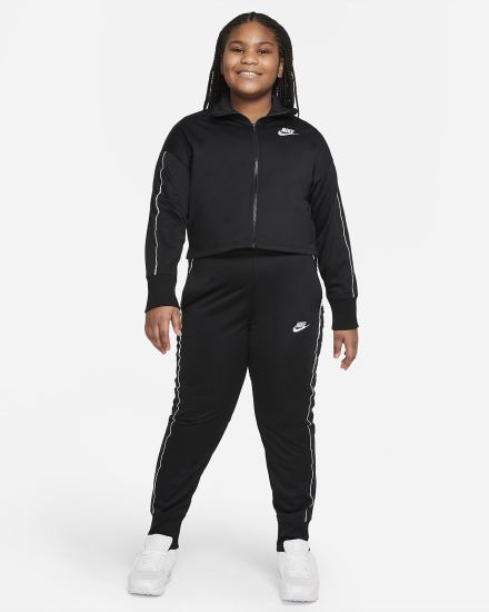 Nike Sportswear Kids High-Waisted Tracksuit Za Djevojčice Trenirke Crne Bijele | HR-32061MJCB