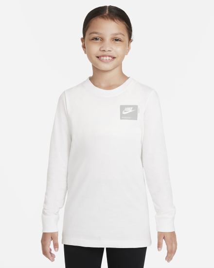 Nike Sportswear Kids Long-Sleeve Za Djevojčice Majice Bijele | HR-75602IPOV