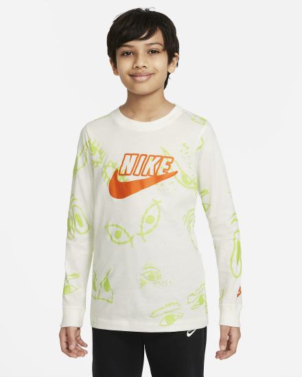 Nike Sportswear Kids Long-Sleeve Za Dječake Majice Bijele | HR-89671LHPI