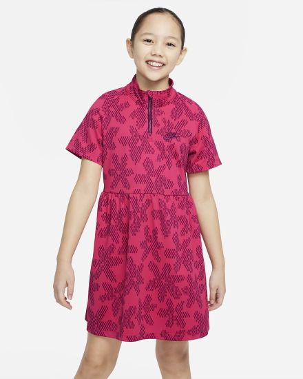 Nike Sportswear Kids Printed Short-Sleeve Za Djevojčice Haljine Roze | HR-37521HNOS