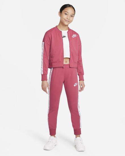 Nike Sportswear Kids Tracksuit Za Djevojčice Trenirke Roze Bijele | HR-24350HZJY