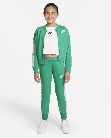 Nike Sportswear Kids Tracksuit Za Djevojčice Trenirke Zelene Bijele | HR-80927EHAD