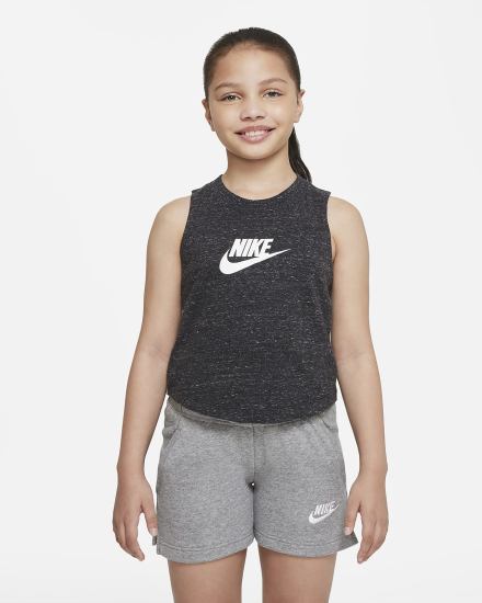 Nike Sportswear Kids Za Djevojčice Majica Bez Rukava Crne Bijele | HR-13826BLAO