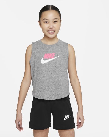 Nike Sportswear Kids Za Djevojčice Majica Bez Rukava Tamno Sive Crne | HR-23906XELD