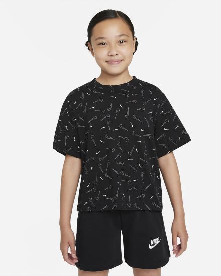 Nike Sportswear Kids Za Djevojčice Majice Crne | HR-72169KFPW