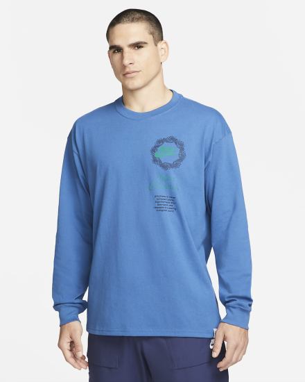 Nike Sportswear Long-Sleeve Muške Majice Tamno Plave | HR-37825DAVC