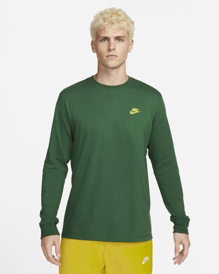 Nike Sportswear Long-Sleeve Muške Majice Zelene | HR-48275CZPJ