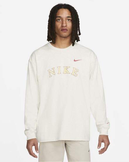 Nike Sportswear Long-Sleeve Muške Majice Bež Crvene | HR-62593HJPN