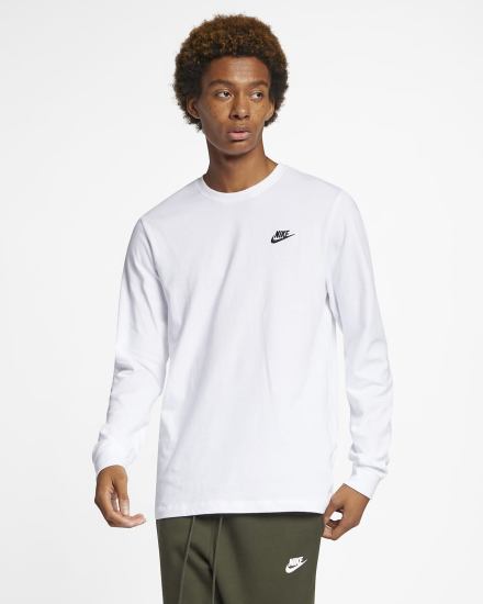 Nike Sportswear Long-Sleeve Muške Majice Bijele Crne | HR-74689PZXF