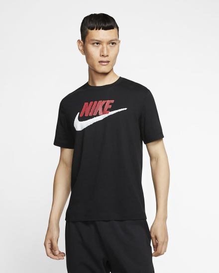 Nike Sportswear Muške Majice Crne Crvene Bijele | HR-10275AQZV