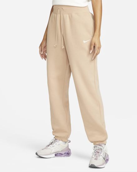 Nike Sportswear Phoenix Fleece High-Waisted Oversized Ženske Trenirke Bež | HR-18493GOHL