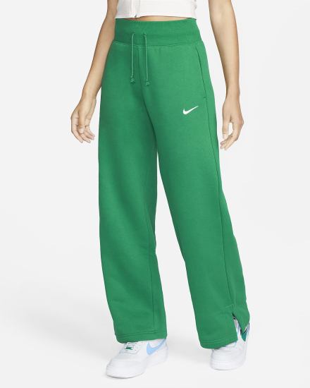 Nike Sportswear Phoenix Fleece High-Waisted Wide-Leg Ženske Trenirke Zelene | HR-27368EBOG