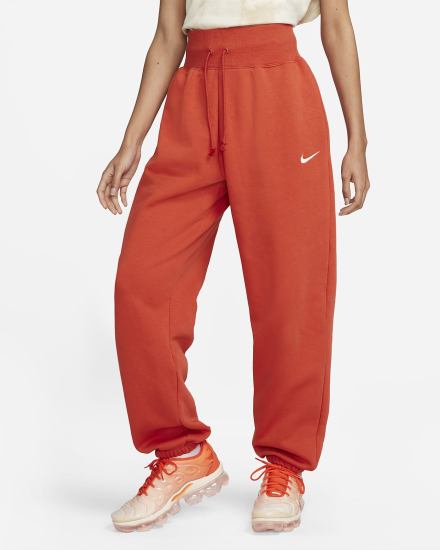 Nike Sportswear Phoenix Fleece High-Waisted Oversized Ženske Trenirke Narančaste | HR-28961GMWY