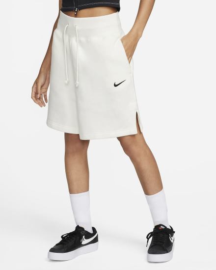 Nike Sportswear Phoenix Fleece High-Waisted Loose-Fit Ženske Kratke Hlače Crne | HR-41602TRKU