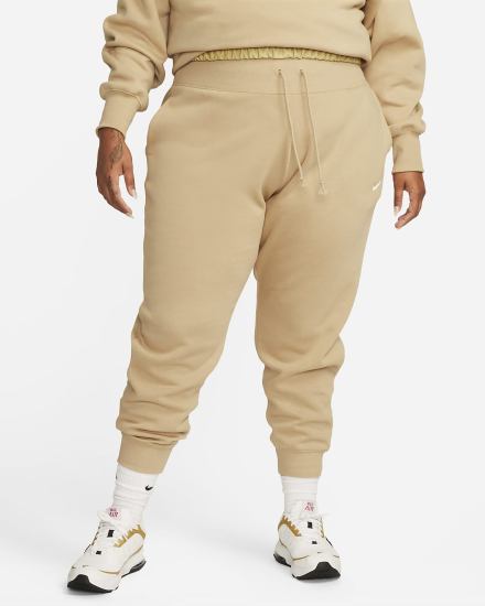 Nike Sportswear Phoenix Fleece High-Waisted Ženske Jogger Hlače Bež | HR-62901HNRF