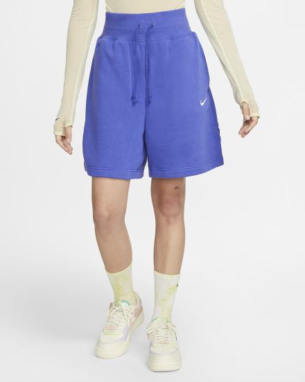 Nike Sportswear Phoenix Fleece High-Waisted Loose-Fit Ženske Kratke Hlače Plave | HR-76958WHKR