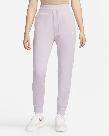 Nike Sportswear Phoenix Fleece High-Waisted Ženske Jogger Hlače Ljubičaste | HR-78593LIYU