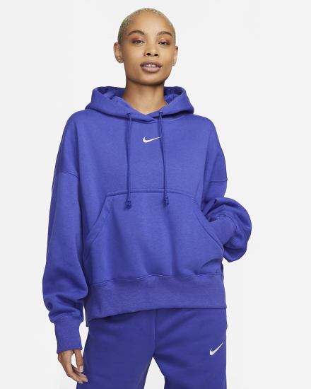 Nike Sportswear Phoenix Fleece Over-Oversized Ženske Majica S Kapuljačom Plave | HR-87509LYTS