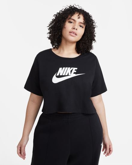 Nike Sportswear (Plus Size) Ženske Majice Crne | HR-21743LQYI