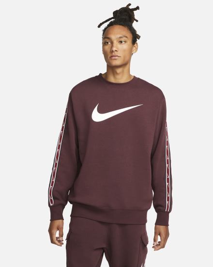 Nike Sportswear Repeat Fleece Muške Dukserice Bordo Bijele | HR-19460ZSXF