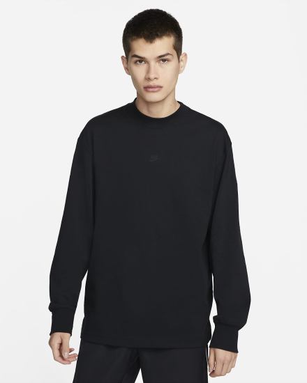 Nike Sportswear Stil Essentials Long-Sleeve Mock Neck Top Muške Košulje Crne Srebrne | HR-38290CKRH