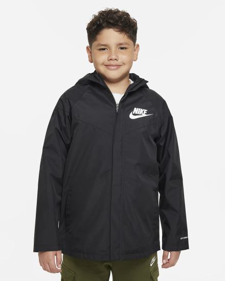 Nike Sportswear Storm-FIT Windrunner Kids Za Dječake Jakne Crne Bijele | HR-31702BPVX