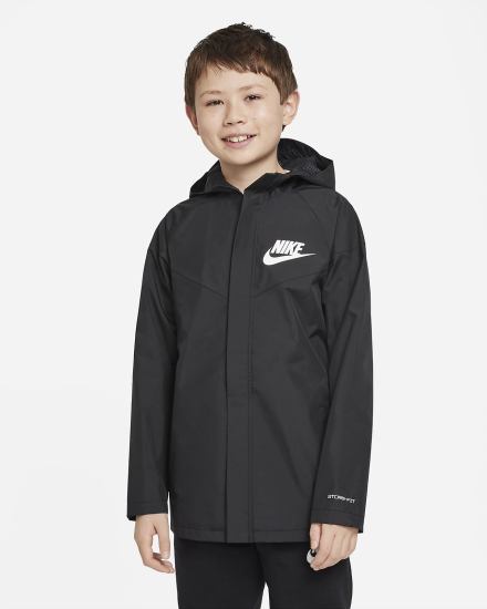 Nike Sportswear Storm-FIT Windrunner Kids Za Dječake Jakne Crne Bijele | HR-43158RSJL