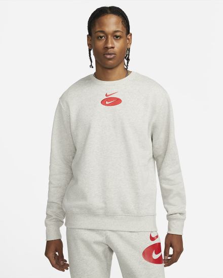 Nike Sportswear Swoosh League Fleece Crew Muške Dukserice Sive | HR-34215XZSN