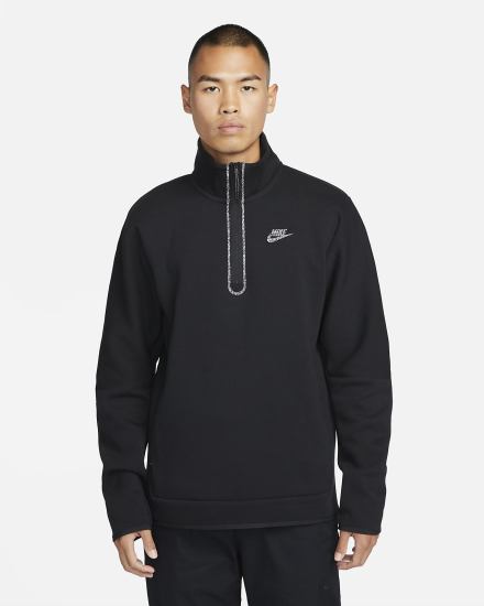 Nike Sportswear Tech Fleece 1/2-Zip Top Muške Pulover Crne | HR-42871ARJH