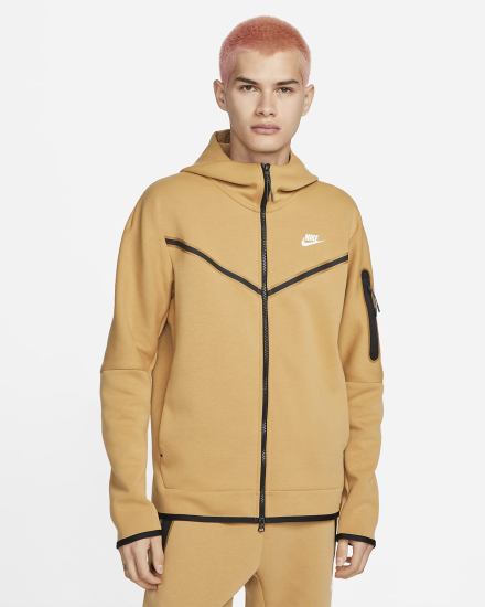 Nike Sportswear Tech Fleece Full-Zip Muške Majica S Kapuljačom Zlatne | HR-82604ISTP