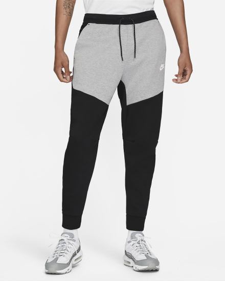 Nike Sportswear Tech Fleece Muške Jogger Hlače Crne Tamno Sive Bijele | HR-42315FUGV