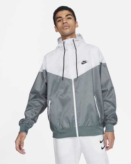 Nike Sportswear Windrunner Hooded Muške Jakne Bijele Sive Crne | HR-20376YCWH