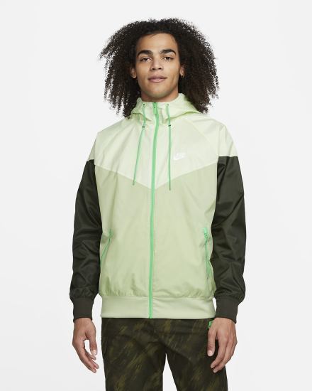 Nike Sportswear Windrunner Hooded Muške Jakne Svijetlo Zelene Bijele | HR-49516SDAN