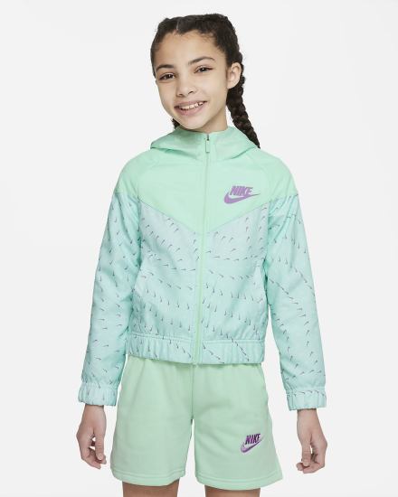 Nike Sportswear Windrunner Kids Full-Zip (Extended Size) Za Djevojčice Jakne Menta Ljubičaste | HR-19653RFJX