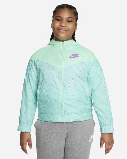 Nike Sportswear Windrunner Kids Full-Zip (Extended Size) Za Djevojčice Jakne Menta Ljubičaste | HR-60853TQRH