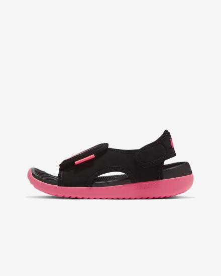 Nike Sunray Adjust 5 V2 Kids Za Djevojčice Sandale Crne Roze | HR-48073MFGE