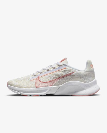 Nike SuperRep Go 3 Flyknit Next Nature Ženske Cipele Za Trening Bijele Svijetlo Krem Narančaste Crvene | HR-48196KNCX