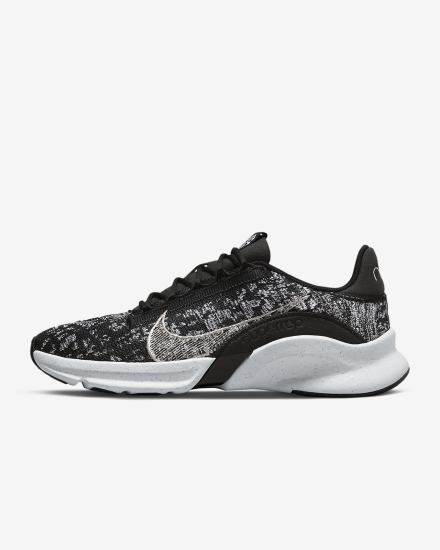 Nike SuperRep Go 3 Flyknit Next Nature Ženske Cipele Za Trening Crne Bijele Metalne Srebrne | HR-53467TXRW